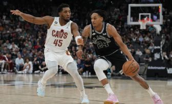 NBA-凯尔登21分米切尔回归空砍28分 马刺112-111胜骑士获3连胜