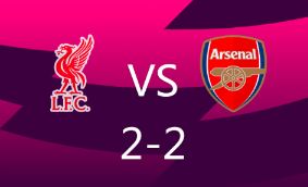 英超-阿森纳2-2利物浦 马丁内利破门梅里诺扳平+染红