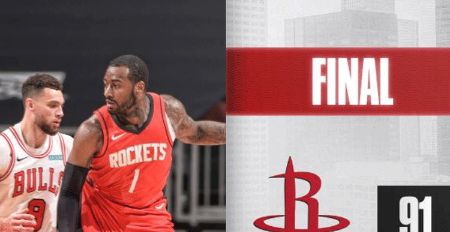 NBA-公牛以104-91复仇火箭 沃尔砍21分拉文轰23+9+5