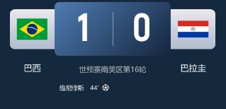 世预赛-巴西1-0巴拉圭提前出线！ 安帅首胜 维尼修斯破门+伤退 库尼亚助攻