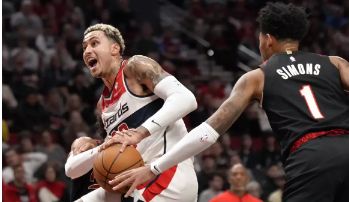 NBA-库兹马32分西蒙斯41+7难救主 奇才118-117险胜开拓者