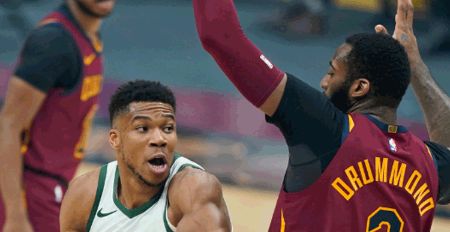 NBA-字母哥33+12+4帽米神15分 骑士7人上双105-123仍负雄鹿